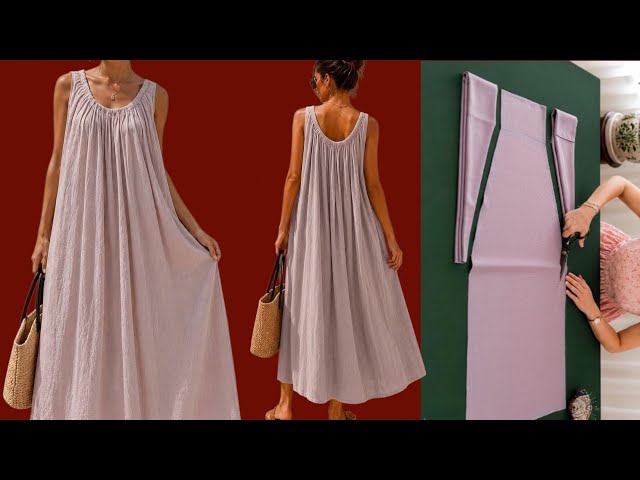 I Made This Gorgeous Dress Without a Pattern! 😱 | Easy Sewing Tutorial