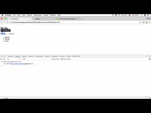 008 Manipulating Html Element Attributes