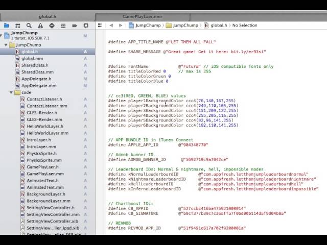 Make Them Fall Game Source Code Template - How to modify the code from AppsFresh