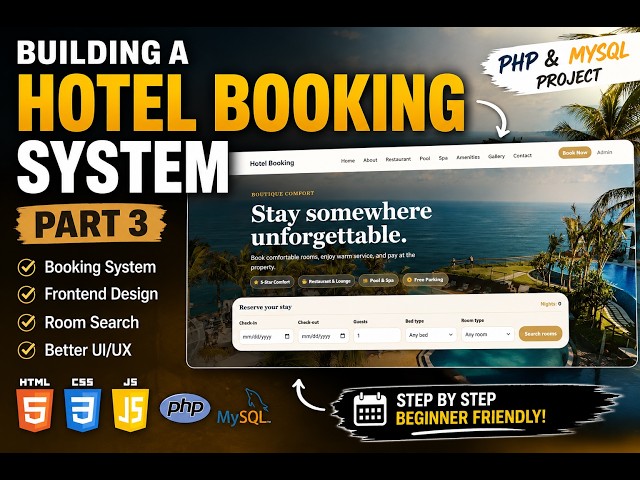 Building a Hotel Booking System with PHP & MySQL | Part 3