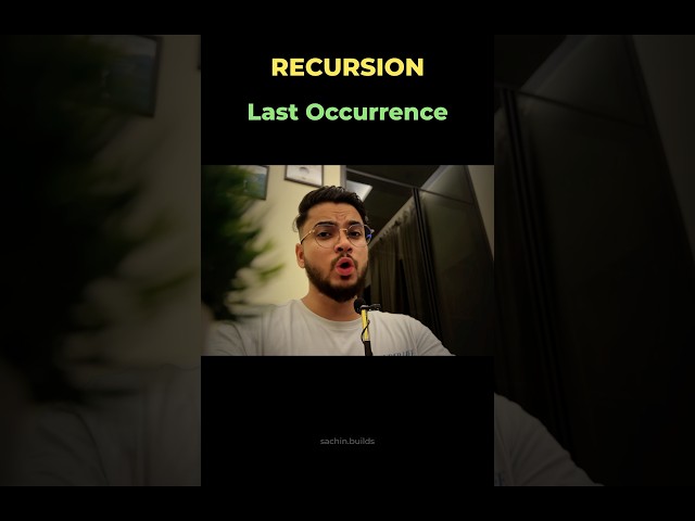 🔎 Find Last Occurrence Using Recursion in Java 💻⚡ | Last Occurrence in Array | Java DSA #Shorts