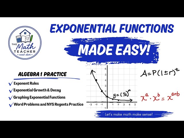 Exponential Functions Made Easy | Algebra 1 Step-by-Step Review