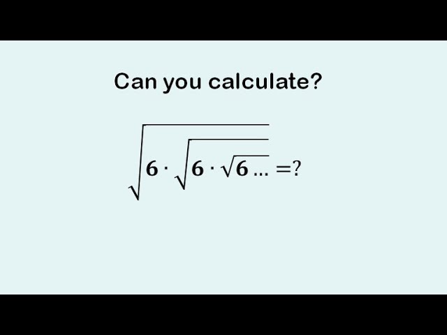 Math Challenge  - Square Root