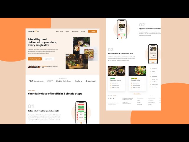 Food Website Frontend HTML CSS JAVASCRIPT | Blog Website UI Design