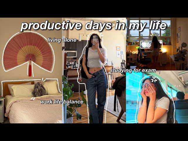slice of life 📂 productive days in my life, exam studying, cozy loft living & work life balance
