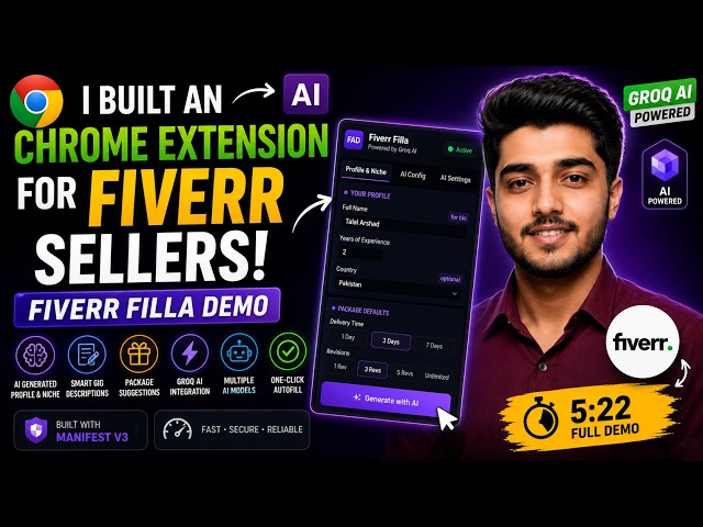 I Built an AI Chrome Extension for Fiverr Sellers | Fiverr Filla Demo (Manifest V3 + Groq AI)