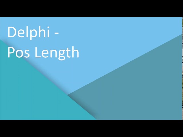 Delphi - Pos Length