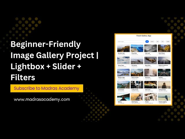 How to Build a Responsive Image Gallery with Lightbox & Thumbnail Slider | HTML CSS JS Tutorial 🔥