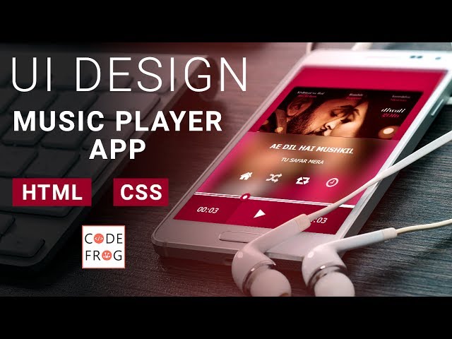 Mobile App UI Design Tutorial - Music Player | HTML CSS Speed Coding with Source Code