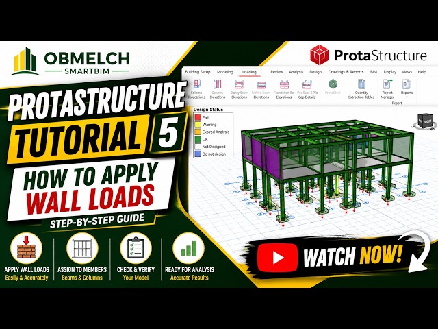 🏗️ ProtaStructure Tutorial 5 | How to Apply Wall Loads