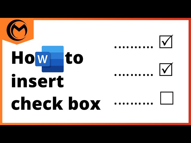 How to Insert a Clickable Checkbox in Microsoft Word