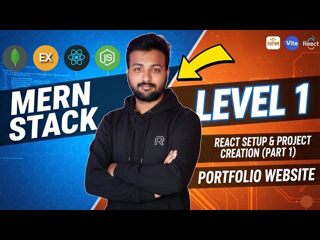 MERN Stack level 1 | Portfolio Website 🔥 project setup | part 1 #nodejs #reactjs #webdevelopment