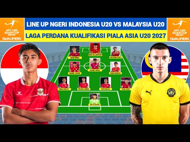 🔴 WOW, OFFICIALLY STARTING THE STARTERS - Here is the Indonesia VS Malaysia Lineup - AFC U20 Qual...