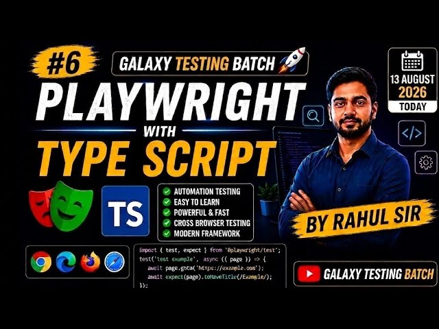 Concept of sync and async in Playwright. By Rahul sir (08-13-2026) @galaxytesting222 #test #viral...