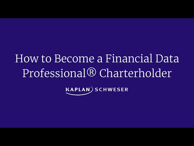 How to Become a Financial Data Professional® Charterholder