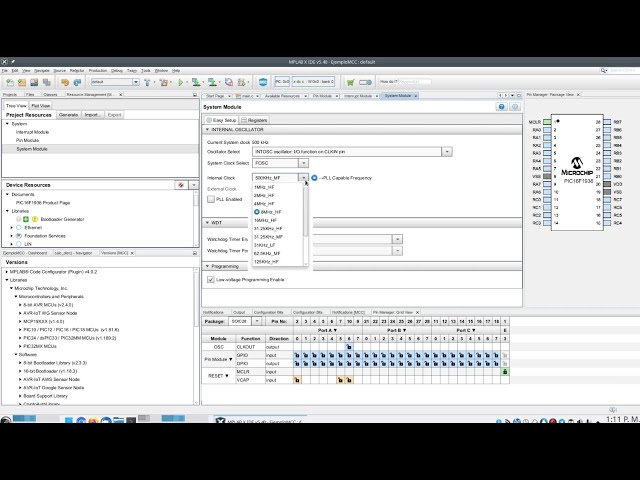 Uso de MCC (Microchip Code Configurator) desde MPLab X con XC8
