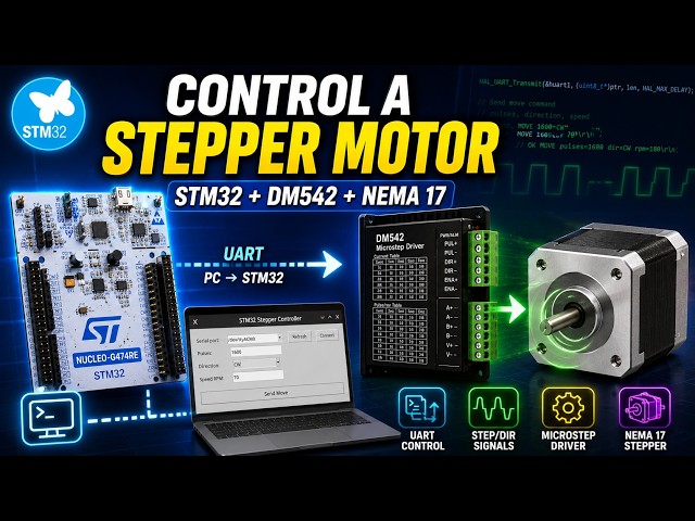 Control a Stepper Motor with STM32, DM542 Driver and Python GUI