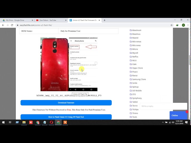 Download Umiio U2 Flash File Firmware