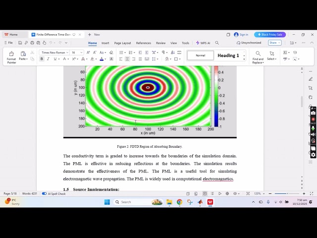 FDTD Electromagnetic Wave Simulation in MATLAB | Maxwell’s Equations & Wave Propagation