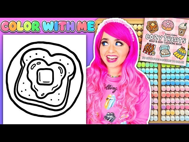 Cute Toast Coloring Process 🍞 Cozy Treats Coloring Book | Ohuhu Alcohol Marker Art Tutorial