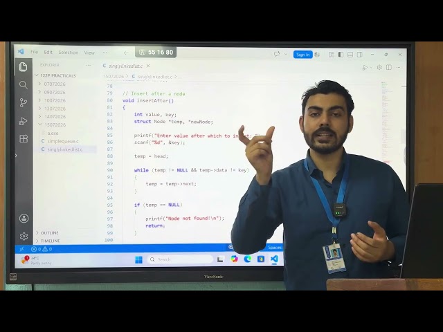 1.1 Singly Linked List in C Create & Perform All Insertion Operations