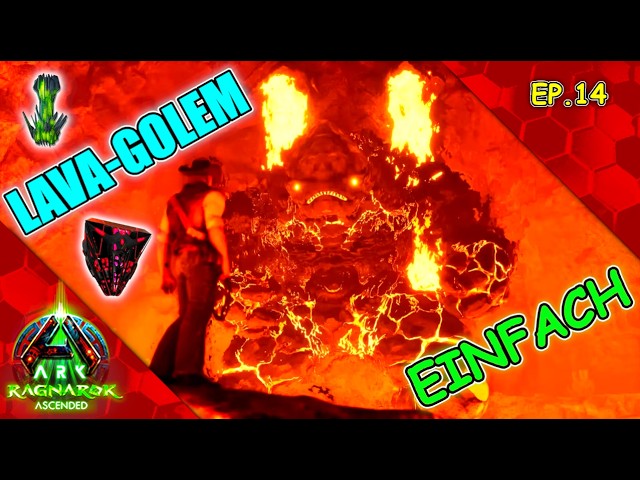 Lava Golem Cave🌋🔥Artifact of the Hunter | ARK Survival Ascended Ragnarok Ep. 14