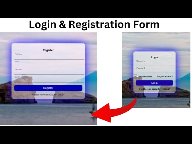 How To Create Login & Registration Form Using Html Css And Javascript