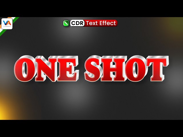 How to Create ONE SHOT 3D Text Effect in CorelDRAW | Full Tutorial