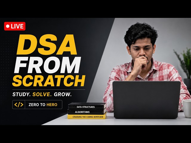 DSA with Python for Beginners | Learn Data Structures from Scratch | Live