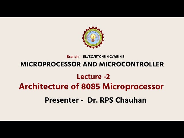 Microprocessor and Microcontroller | Architecture of 8085 Microprocessor| AKTU Digital Education