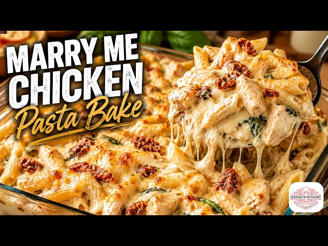 Million Dollar Marry Me Chicken Pasta Bake | Creamy Garlic Parmesan Chicken Pasta Recipe
