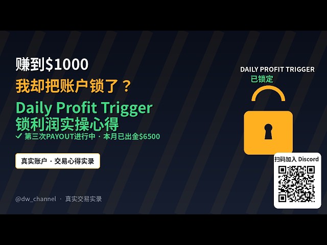赚到$1000我却把账户锁了？Daily Profit Trigger锁利润实操