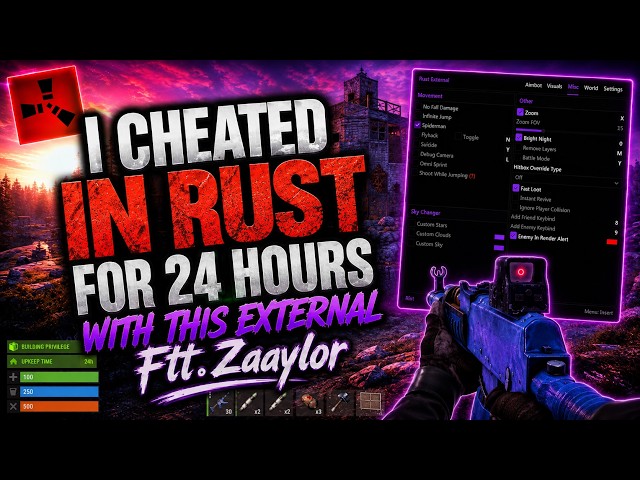 🔥 I CHEATED IN RUST FOR 24 HOURS… WITH THIS EXTERNAL 😈 | Ftt.Zaaylor
