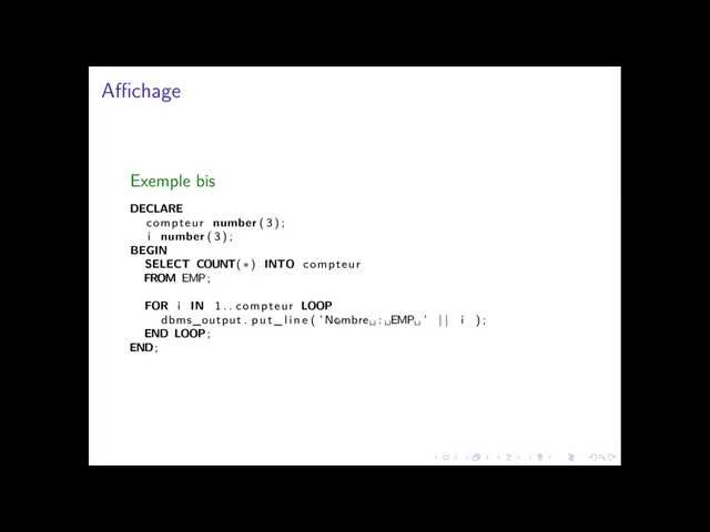 LIF10 - CMO1 : Programmation en PL/SQL : les bases