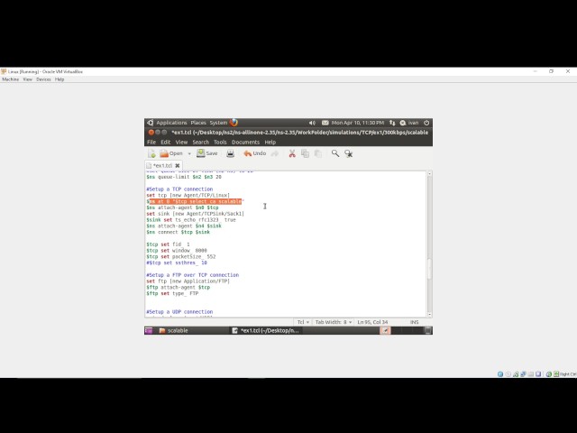 NS2 Tutorial: How to set Scalable TCP in your simulation environment