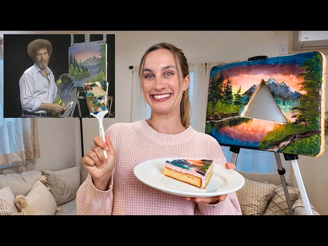 I Followed A Bob Ross Tutorial On Cake