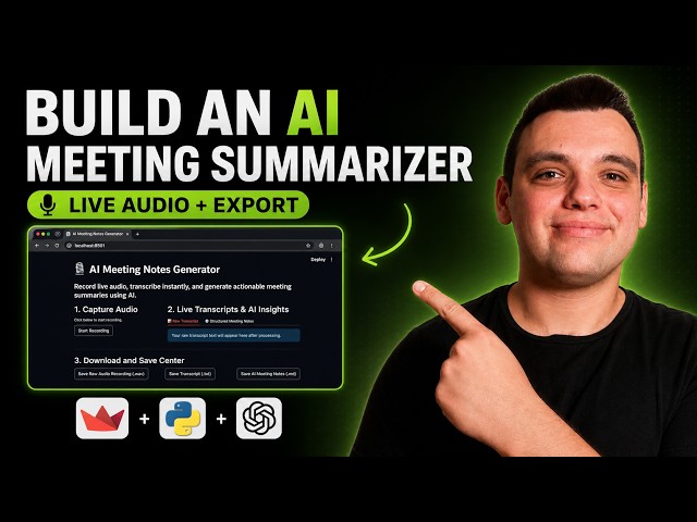 Stop Taking Notes: Build an AI Meeting Summarizer in Python (Live Audio + Export)
