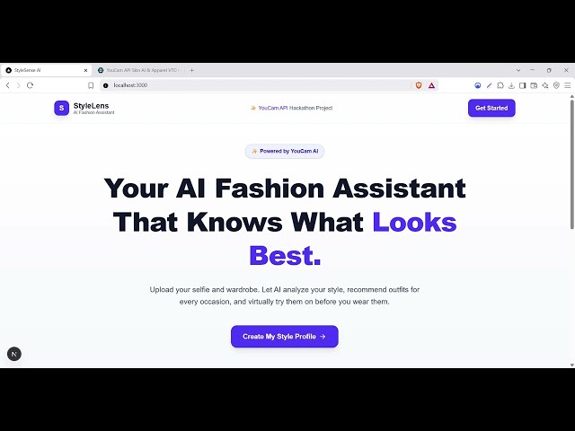 StyleLens AI Fashion Assistant - YouCam API Hackathon 2026 Demo