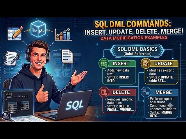 SQL DML Commands Explained | INSERT, UPDATE, DELETE | SQL for Beginners Step by Step
