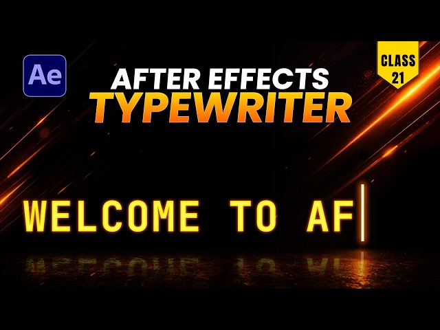 How to Create a Typewriter Effect in After Effects | Text Animation Tutorial - Class 21 (Hindi)