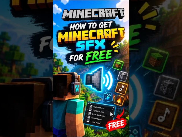 Minecraft SFX For FREE 🎉 #minecraft #editing