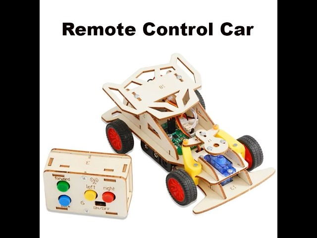 DIY Handmade Wooden Remote Control Car Kit Experiment Science Education STEM Assembly Toy For Kids