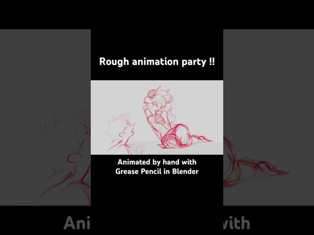 Rough animation! #blenderanimation #2danimation #shorts #animation