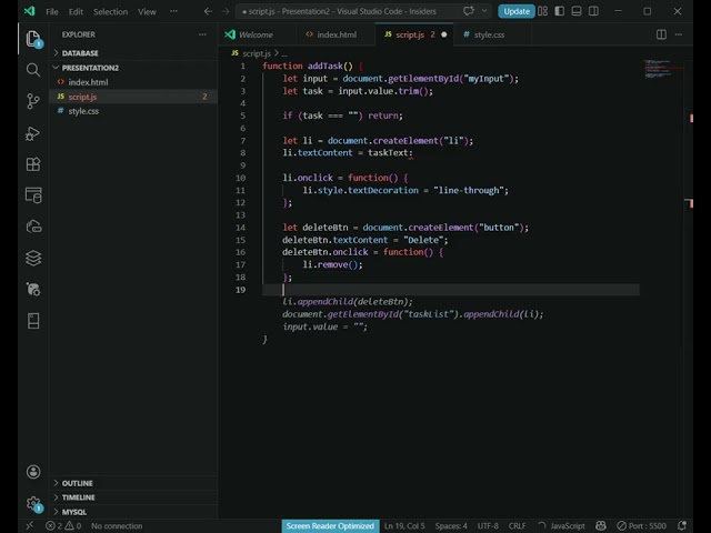 Build a Simple To-Do List Web App with HTML, CSS, and JavaScript lol