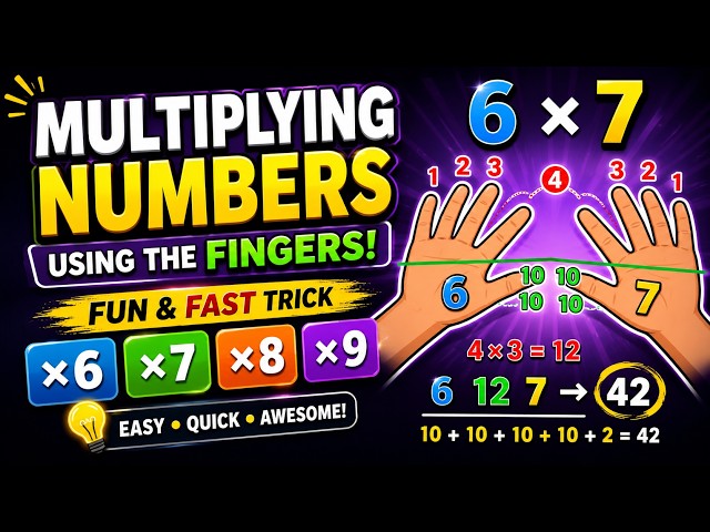 Multiplication Tricks Using Fingers | Easy ×6 ×7 ×8 ×9 Math Trick / TAGALOG