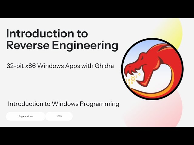 02. Introduction to Reverse Engineering: Windows Programming