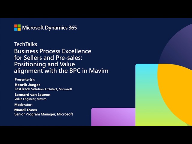 Business Process TechTalk   Business Process Excellence for Sellers and Pre sales   Positioning and