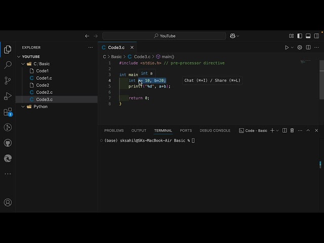 C Programming | Area of Rectangle in C | Operators, Escape Sequences, Variables & Data Types