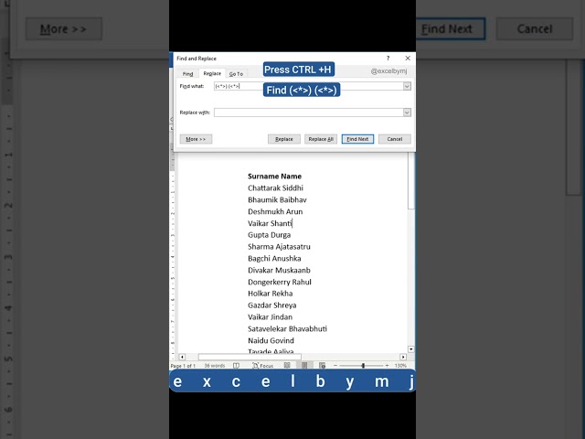 REGEX is a very powerful tool if used in MS office applications #regex #msword #mswordtricks #excel