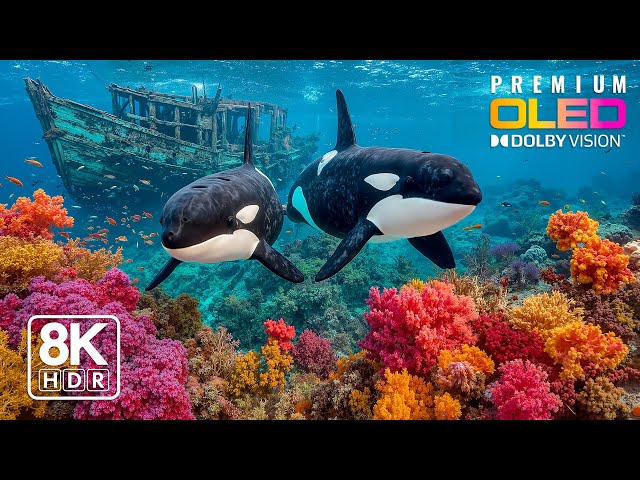 Explore Underwater 8K HDR 60FPS | Dolby Vision Ambience